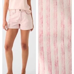 NWT Faherty Topsail Short in Pink Railroad Stripe